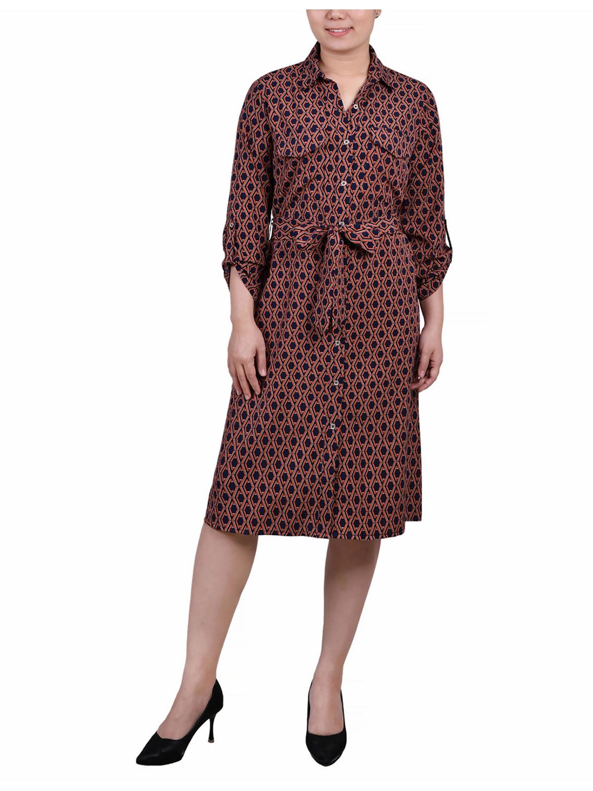 Платье-рубашка из полиэстера для женщин Petites NY Collection, цвет navy autumn glaze thill
Платье-рубашка из полиэстера для женщин Petites NY Collection, цвет navy autumn glaze thill