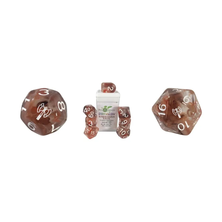 Набор Diffusion Poly — ярость варвара с символами классов (7), Class & Creature Dice - Poly Sets
Набор Diffusion Poly — ярость варвара с символами классов (7), Class & Creature Dice - Poly Sets