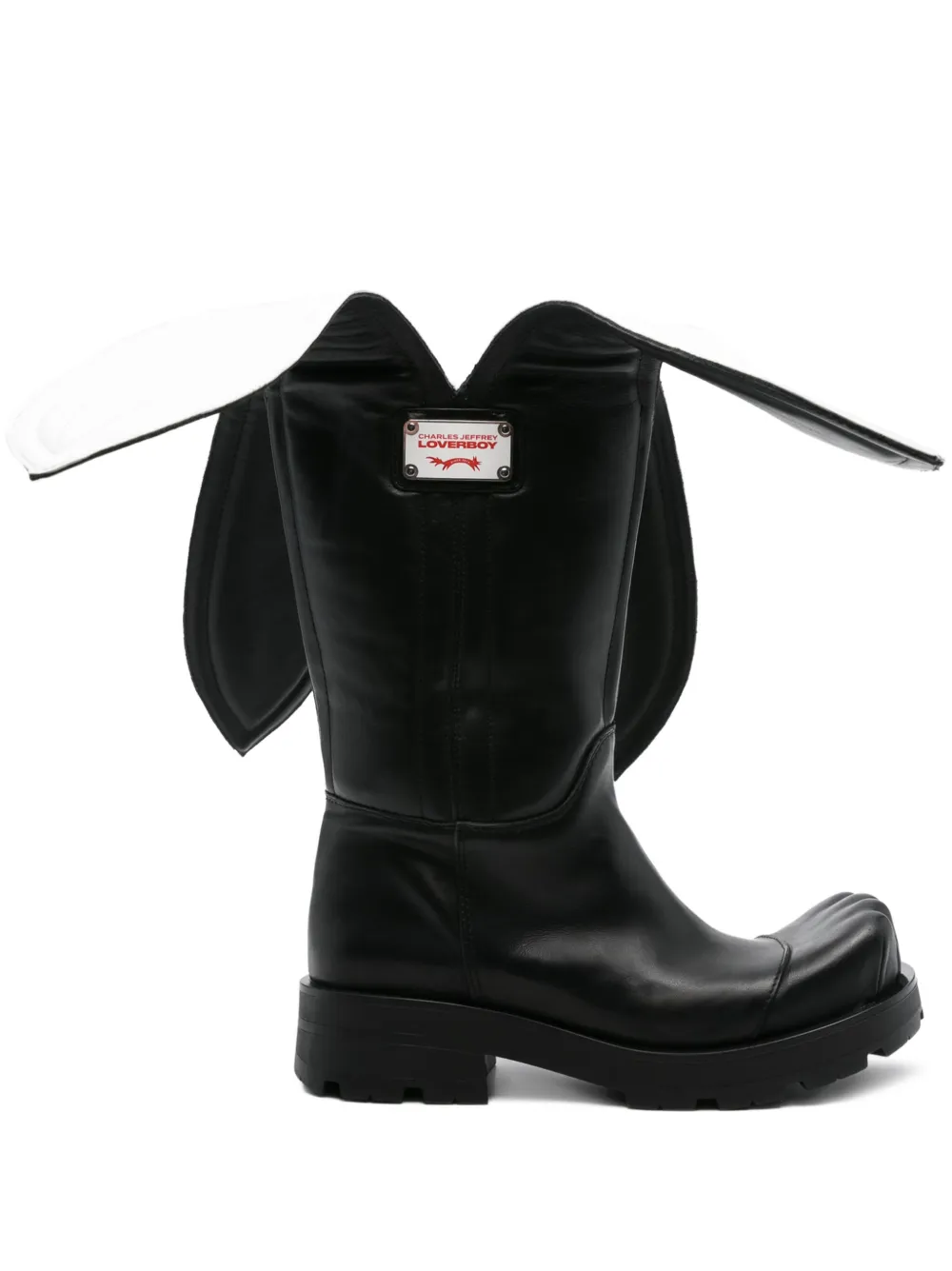 45-миллиметровые кожаные ботинки с клапанами Charles Jeffrey Loverboy, черный
45-миллиметровые кожаные ботинки с клапанами Charles Jeffrey Loverboy, черный