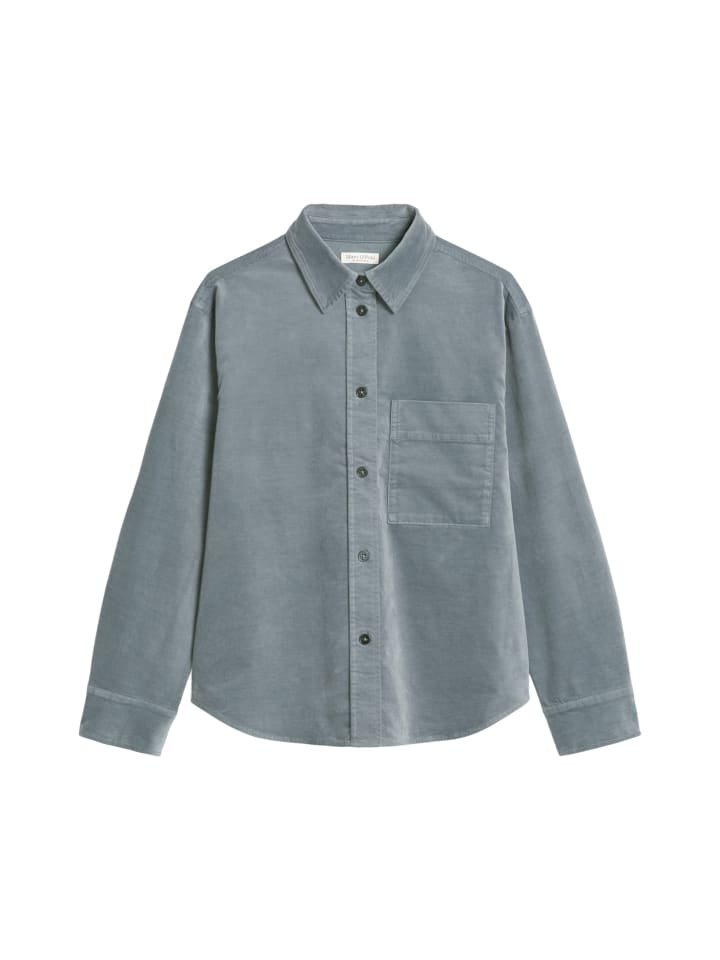 Бархатная рубашка свободного кроя сланцево-синего цвета Marc O'Polo
Бархатная рубашка свободного кроя сланцево-синего цвета Marc O'Polo