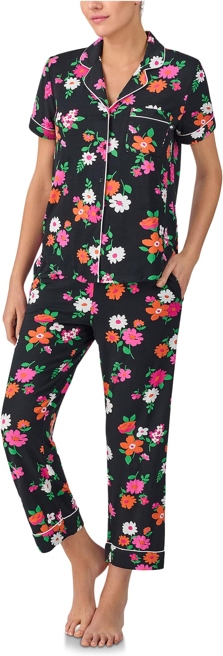 Пижама Kate Spade New York Short Sleeve Knit Cropped PJ Set, цвет Black Ground Floral
Пижама Kate Spade New York Short Sleeve Knit Cropped PJ Set, цвет Black Ground Floral