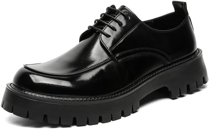 Мужские кожаные оксфорды с шнуровкой Santimon, платформа, носок-мокасин, массивная подошва с протектором, увеличение роста, повседневные дерби, классические и офисные деловые туфли, черный
Мужские кожаные оксфорды с шнуровкой Santimon, платформа, носок-мокасин, массивная подошва с протектором, увеличение роста, повседневные дерби, классические и офисные деловые туфли, черный