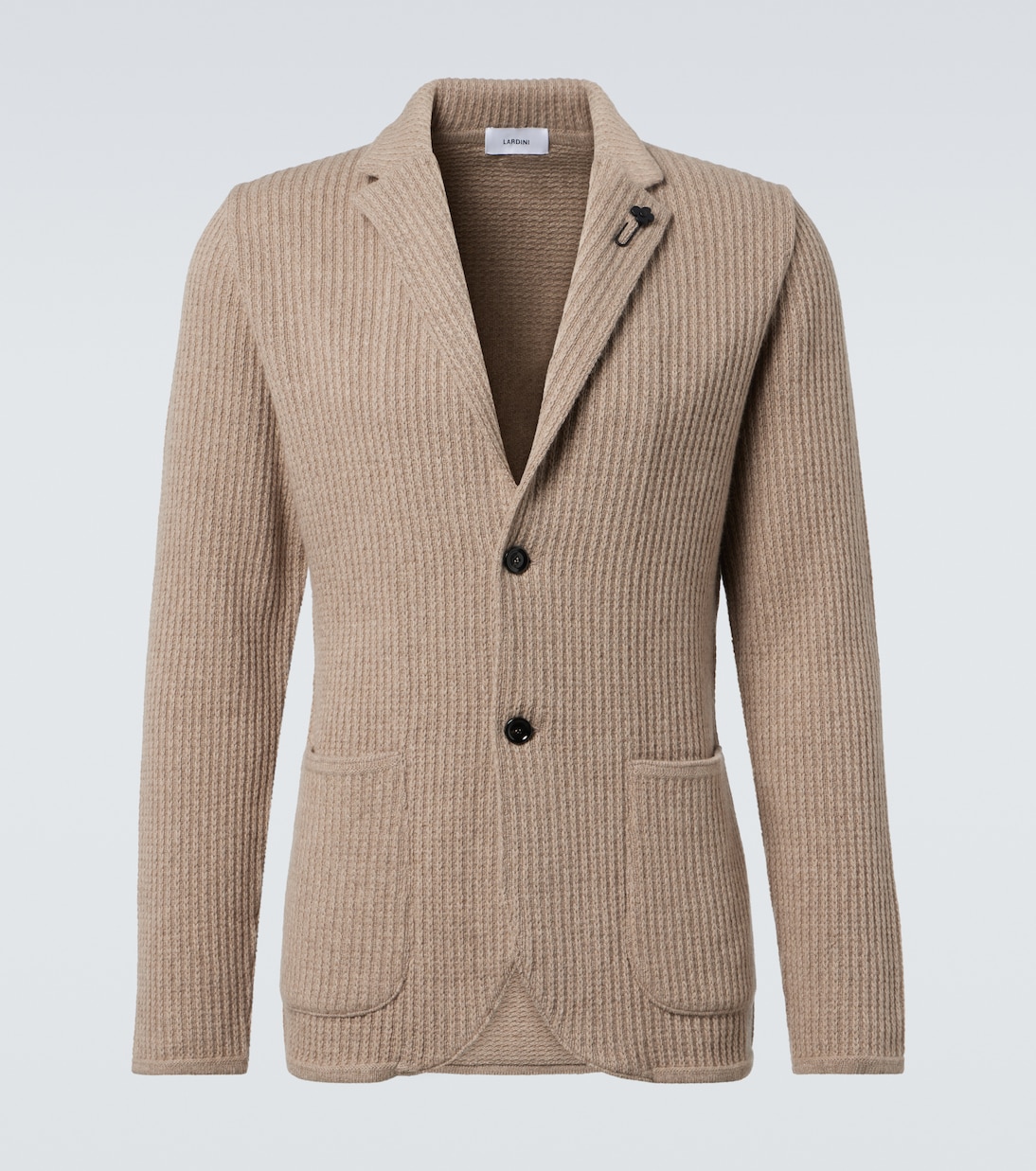 Вязаный кашемировый блейзер Lardini, бежевый
Вязаный кашемировый блейзер Lardini, бежевый
