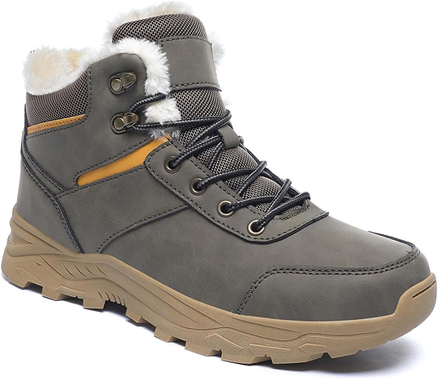Мужские зимние снегоступы, теплые походные ботинки на шнуровке, высокие ботинки на платформе для улицы, противоскользящие, водонепроницаемые, с меховой подкладкой, повседневные походные ботинки Generic, серый
Мужские зимние снегоступы, теплые походные ботинки на шнуровке, высокие ботинки на платформе для улицы, противоскользящие, водонепроницаемые, с меховой подкладкой, повседневные походные ботинки Generic, серый