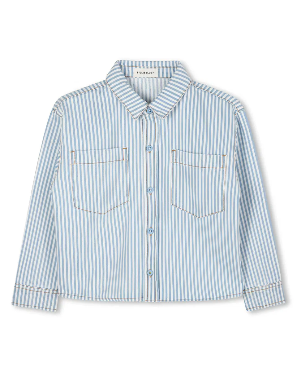 Детская хлопковая рубашка в полоску Billieblush, синий
Детская хлопковая рубашка в полоску Billieblush, синий