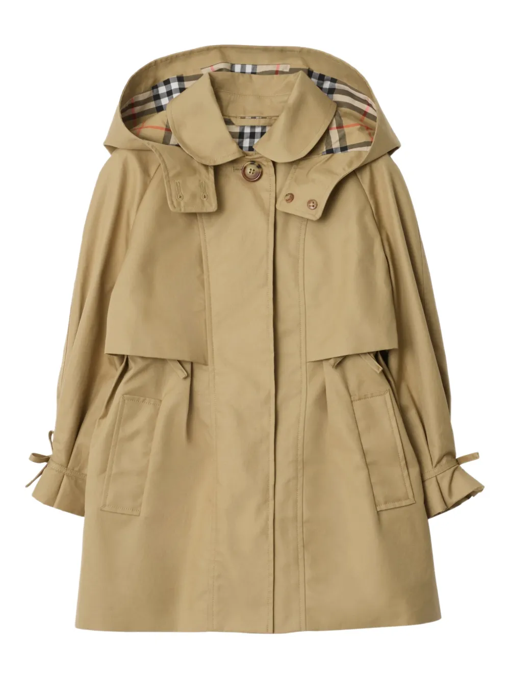 Хлопковый тренч с капюшоном Burberry Kids, бежевый
Хлопковый тренч с капюшоном Burberry Kids, бежевый