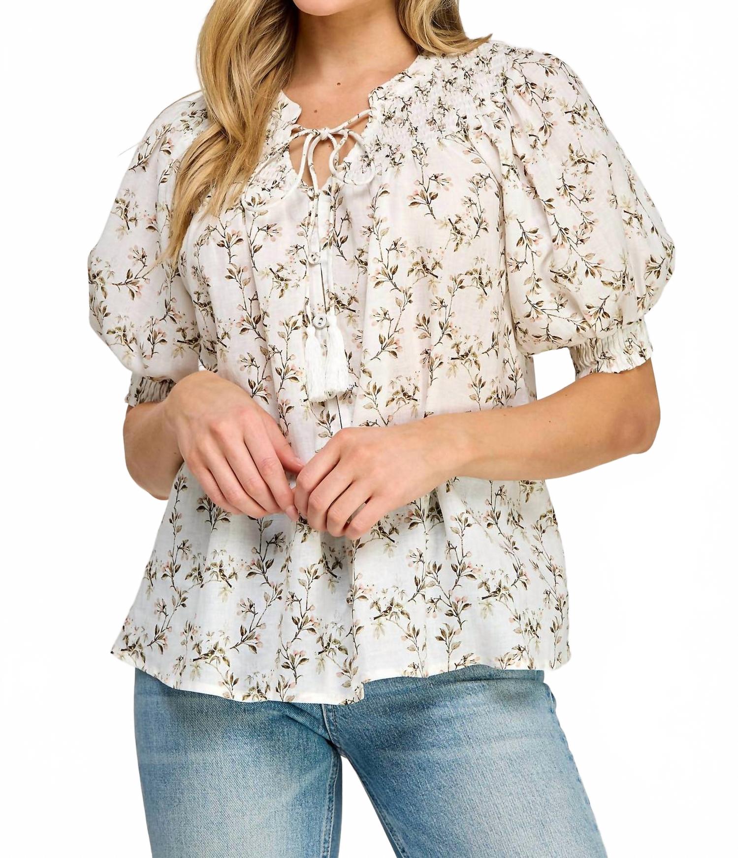 Цветочная крестьянская блузка с коротким рукавом в мультиколоре ELLISON
Цветочная крестьянская блузка с коротким рукавом в мультиколоре ELLISON