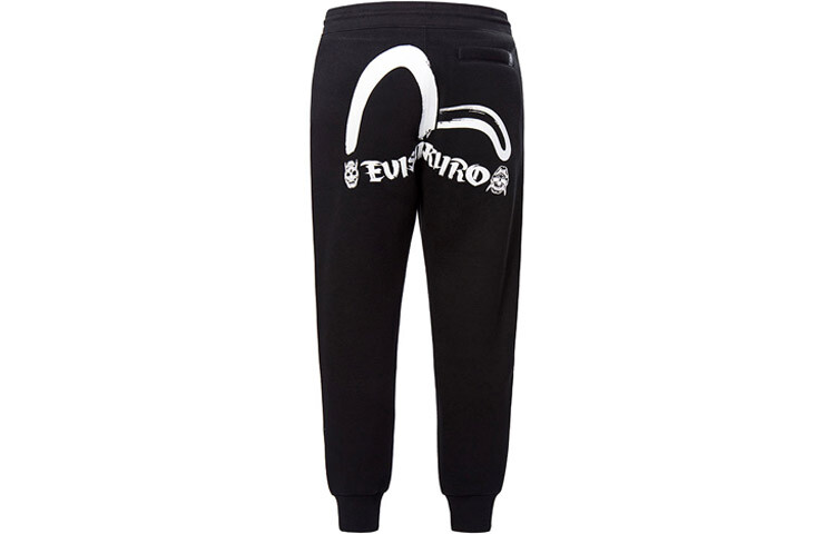 Трикотажные спортивные штаны мужские черные Evisu, черный
Трикотажные спортивные штаны мужские черные Evisu, черный