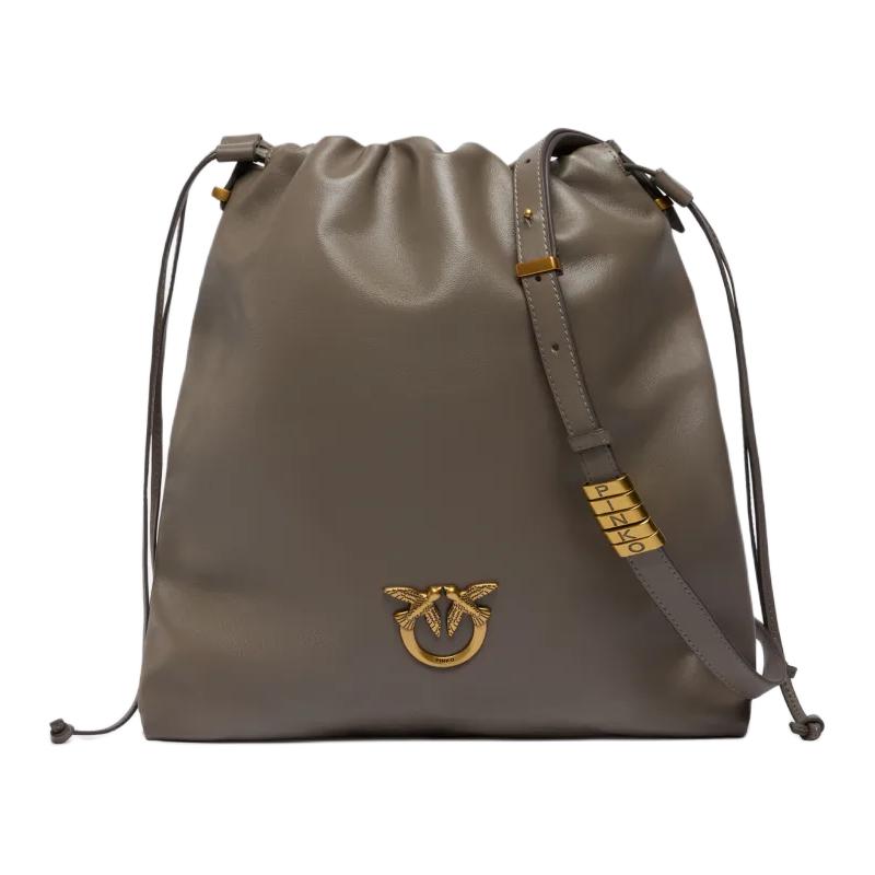 PINKO Кожаная сумка через плечо среднего размера для женщин темно-коричневая
PINKO Кожаная сумка через плечо среднего размера для женщин темно-коричневая