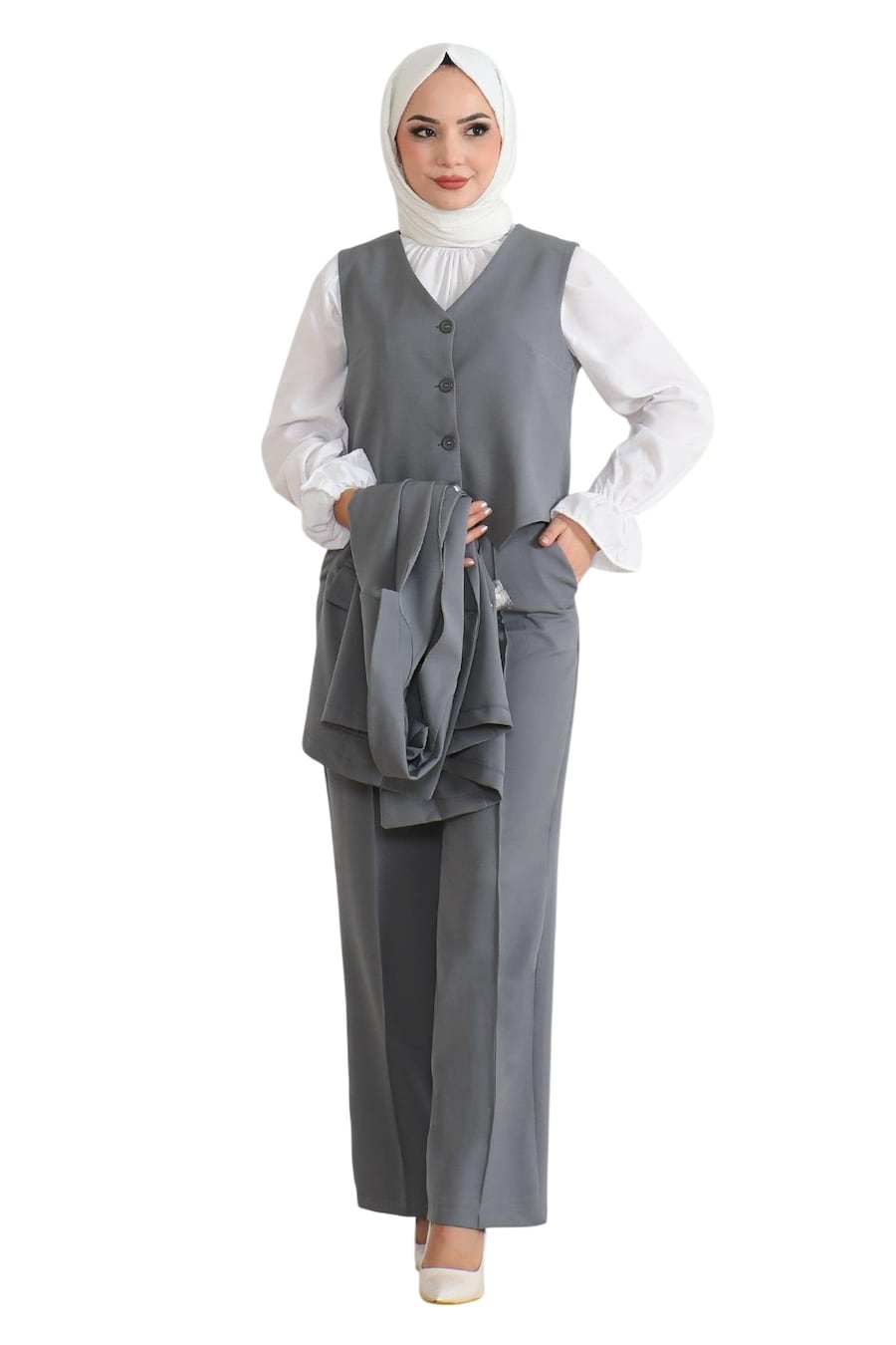 Брючный костюм MODAMIHRAM, серый
Брючный костюм MODAMIHRAM, серый