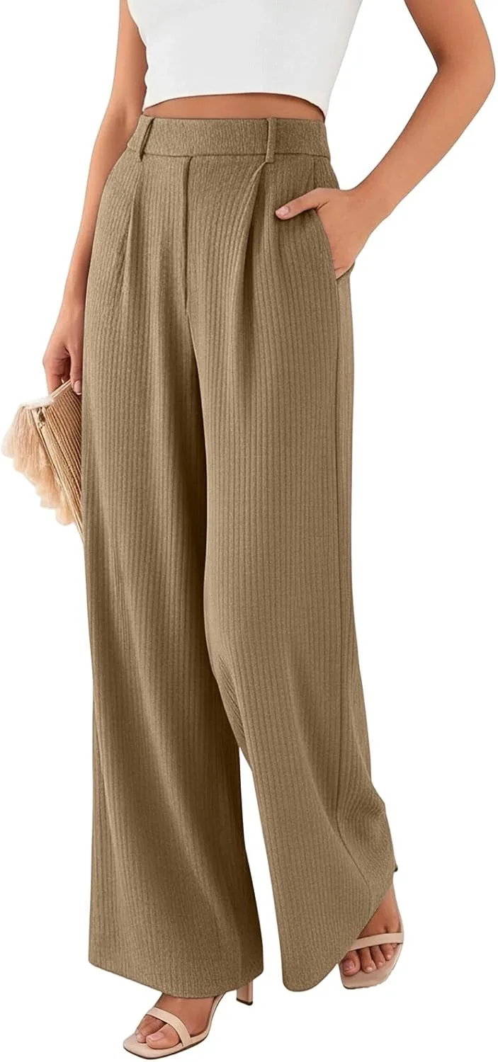 Женские брюки с высокой талией и широкими штанинами lopmou
Женские брюки с высокой талией и широкими штанинами lopmou