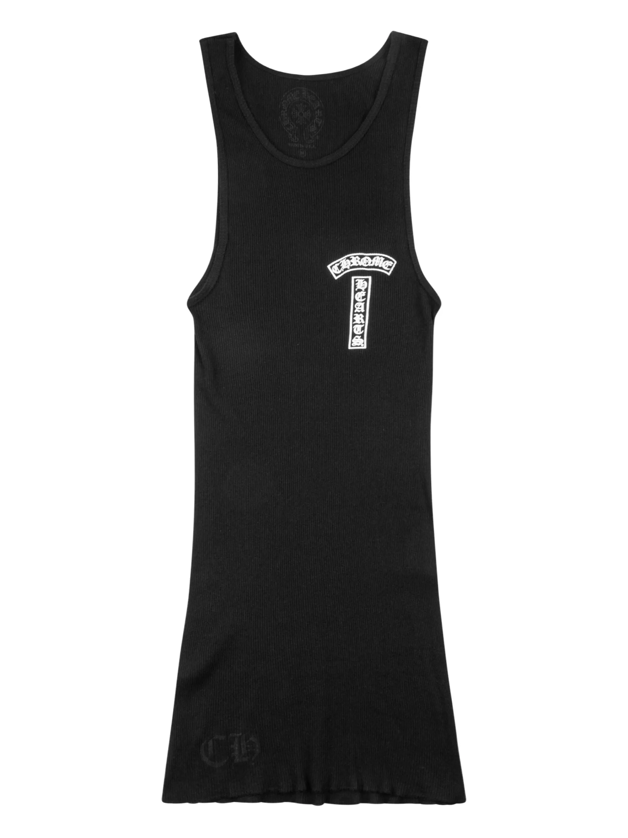 Топ в рубчик с логотипом Chrome Hearts, черный
Топ в рубчик с логотипом Chrome Hearts, черный
