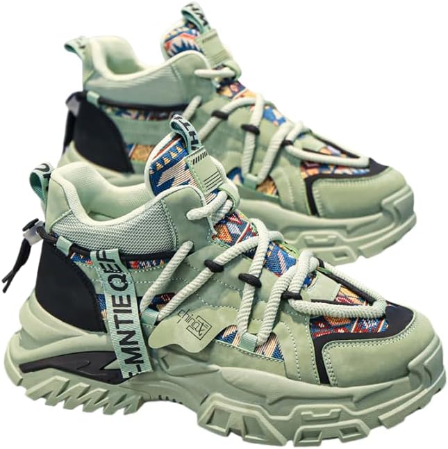 Мужские ретро кроссовки на шнуровке с толстой подошвой - удобные и нескользящие, подходят для активного отдыха на открытом воздухе в любое время года Hhhchpm, зеленый
Мужские ретро кроссовки на шнуровке с толстой подошвой - удобные и нескользящие, подходят для активного отдыха на открытом воздухе в любое время года Hhhchpm, зеленый