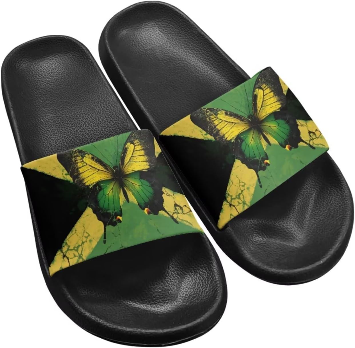Унисекс сланцы GETELINSENG шлепанцы для бассейна Легкие повседневные сандалии из ЭВА Плоские шлепки, Jamaican Flag Butterfly
Унисекс сланцы GETELINSENG шлепанцы для бассейна Легкие повседневные сандалии из ЭВА Плоские шлепки, Jamaican Flag Butterfly
