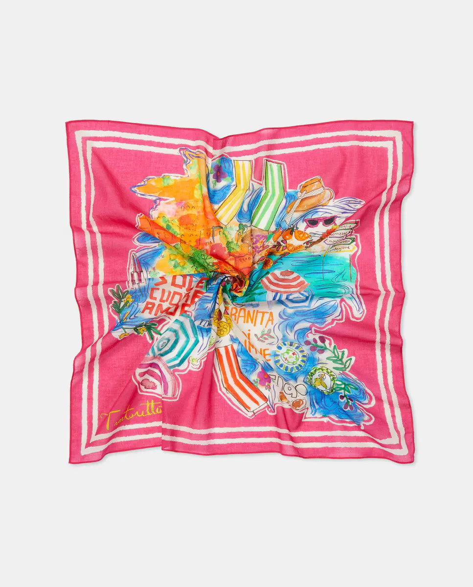 Шарф с принтом карты Tintoretto, цвет Buganvilla 
Шарф с принтом карты Tintoretto, цвет Buganvilla