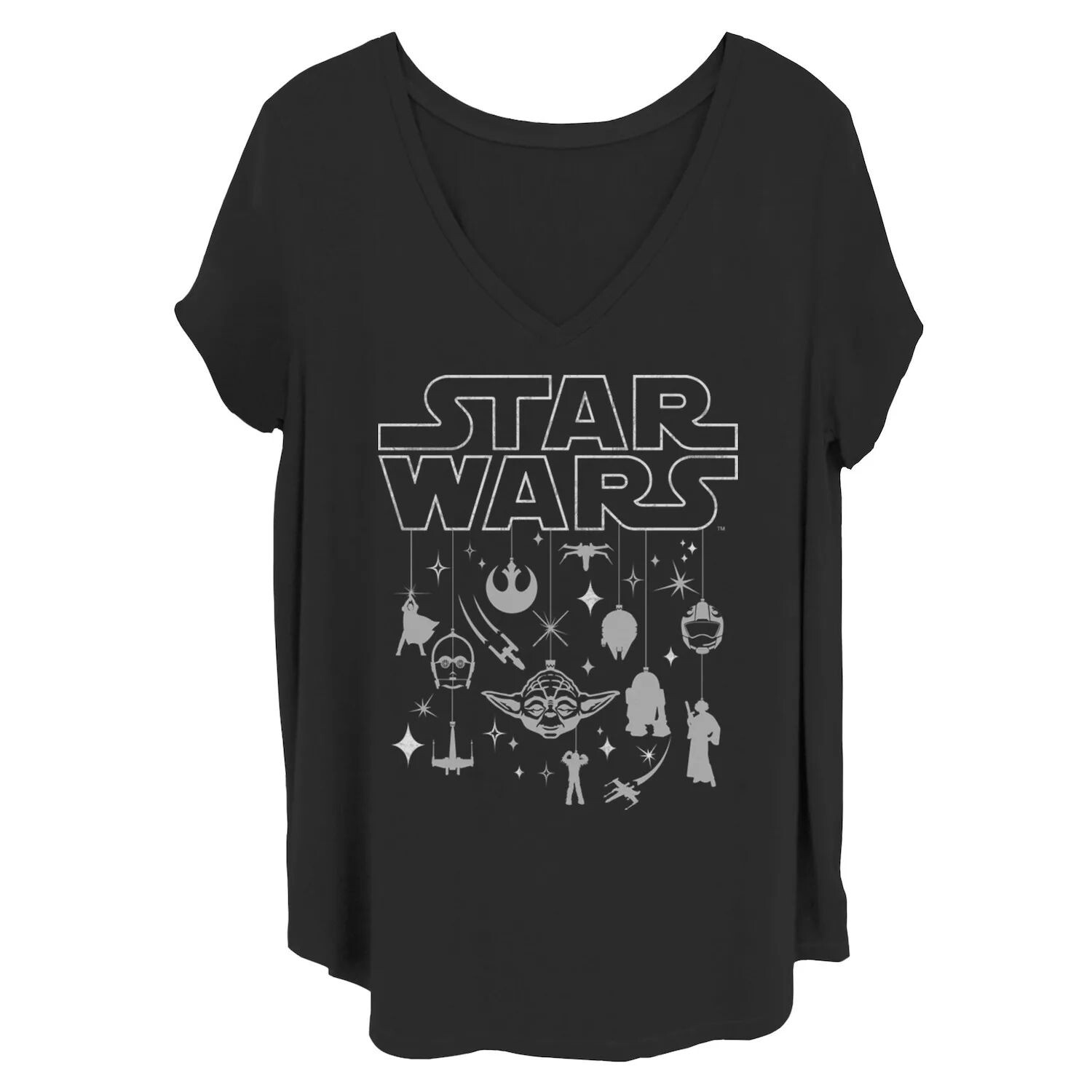 Футболка с силуэтом Juniors' Plus Star Wars Holiday Licensed Character
Футболка с силуэтом Juniors' Plus Star Wars Holiday Licensed Character