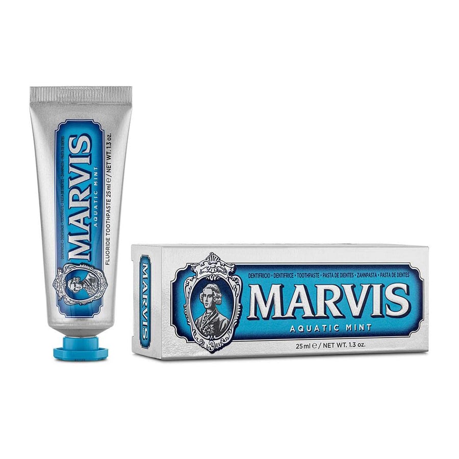 Marvis, Зубная паста с охлаждающей мятой, Aquatic Mint, 25 мл
Marvis, Зубная паста с охлаждающей мятой, Aquatic Mint, 25 мл