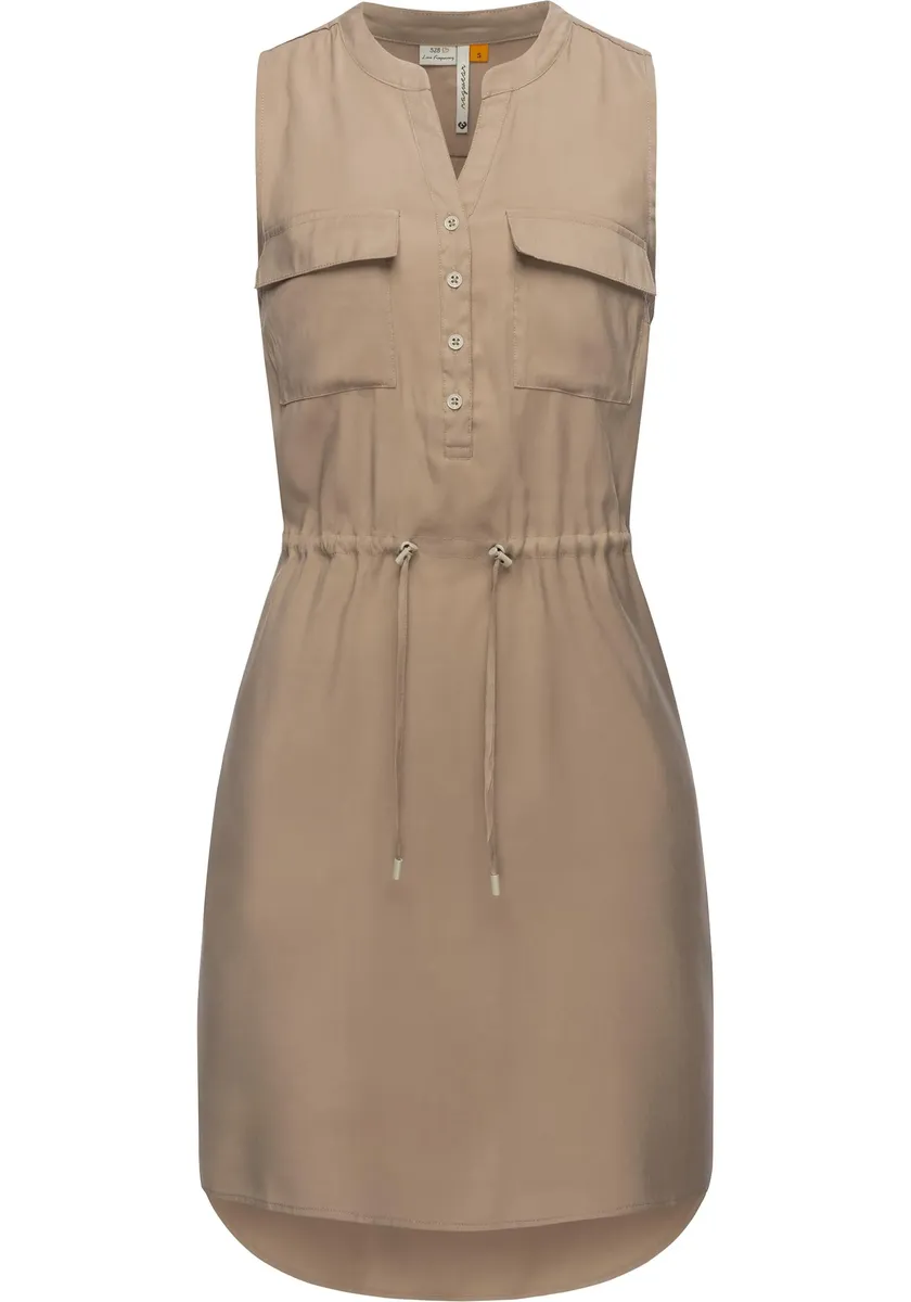 Платье-блузка в стиле Ragwear "Roissin", стильное летнее платье с завязками на бретельках, цвет Latte Macchiato 
Платье-блузка в стиле Ragwear "Roissin", стильное летнее платье с завязками на бретельках, цвет Latte Macchiato