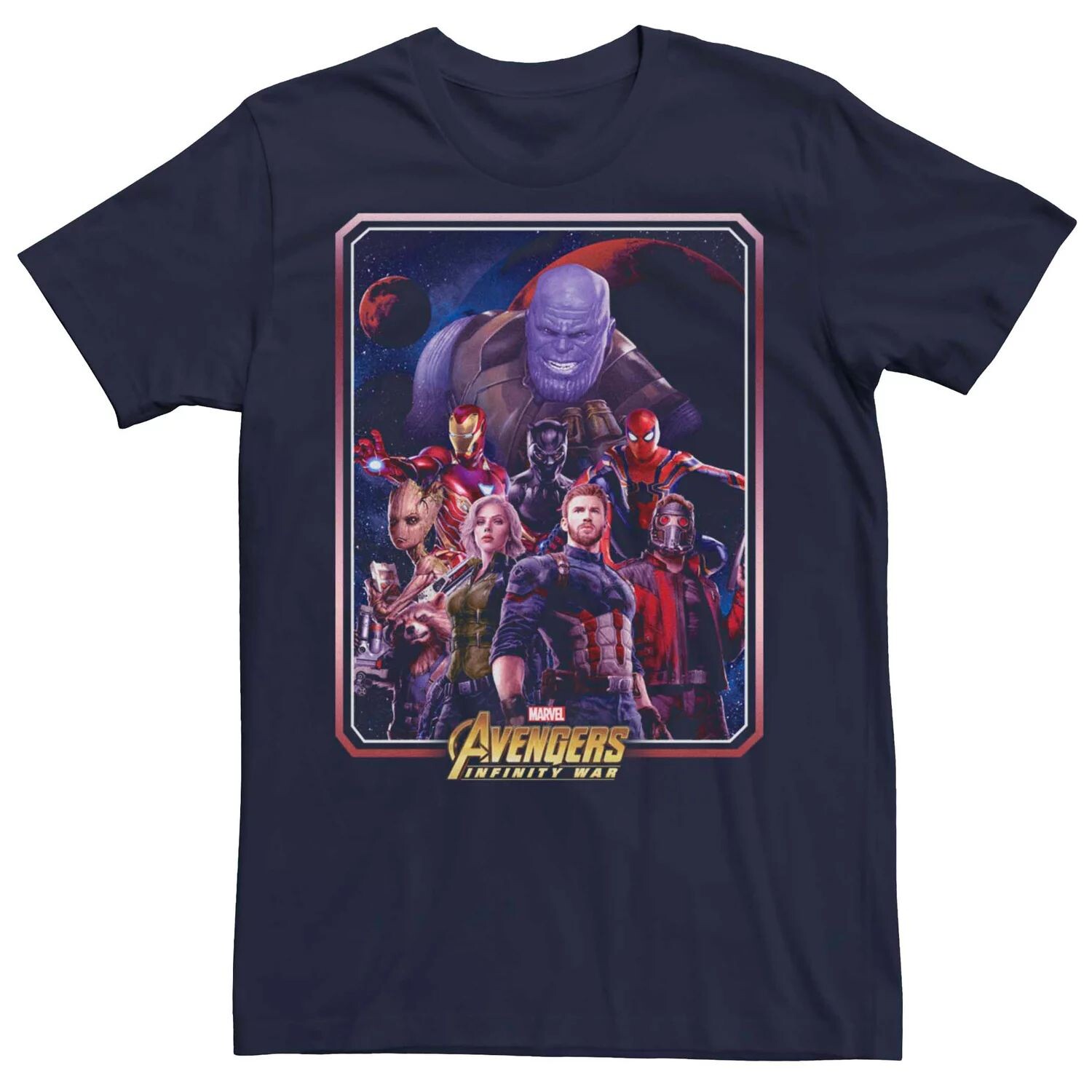 Мужская футболка с плакатом группы Marvel Avengers: Infinity War Licensed Character
Мужская футболка с плакатом группы Marvel Avengers: Infinity War Licensed Character