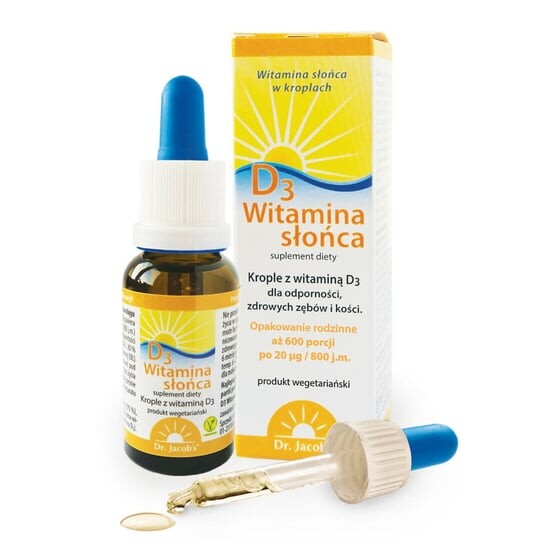 Dr. Jacob's, солнечные капли с витамином D3, 20 мл
Dr. Jacob's, солнечные капли с витамином D3, 20 мл