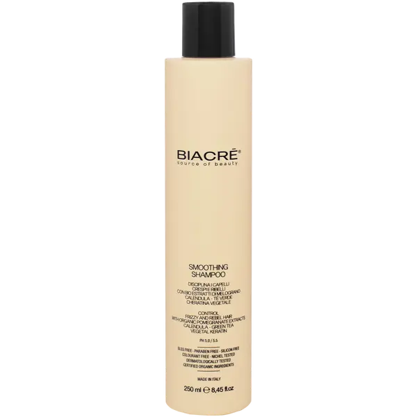 Разглаживающий шампунь для вьющихся и непослушных волос, 250 мл Biacré Smoothing
Разглаживающий шампунь для вьющихся и непослушных волос, 250 мл Biacré Smoothing