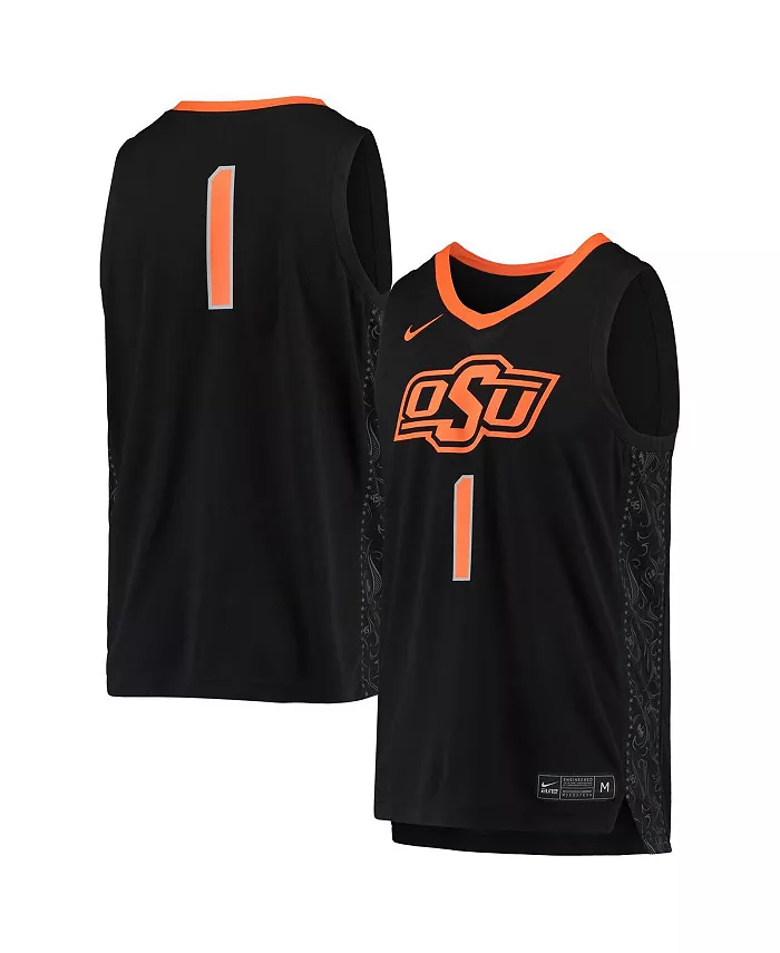 Мужская баскетбольная реплика футболки Oklahoma State Cowboys Team #1 в черном цвете Nike
Мужская баскетбольная реплика футболки Oklahoma State Cowboys Team #1 в черном цвете Nike