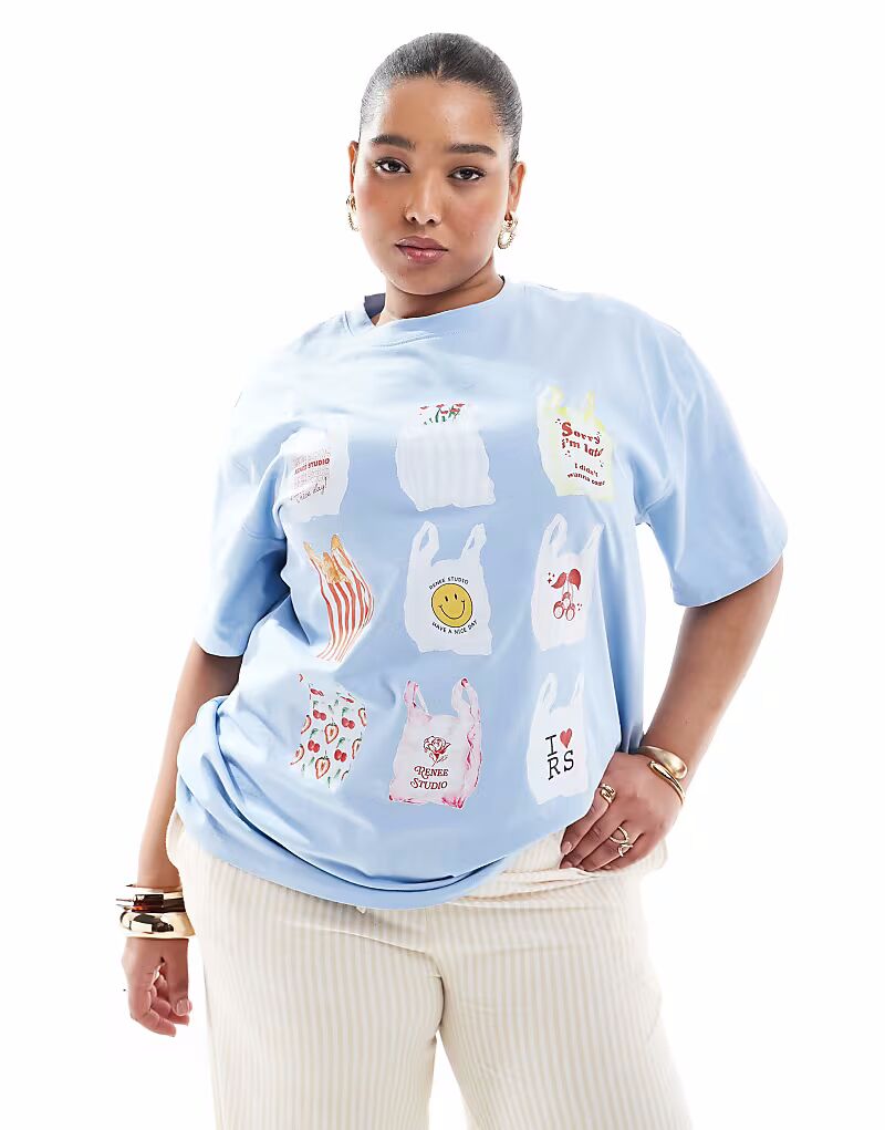 Футболка с эксклюзивным логотипом Renee Studio Plus и изображением сумки синего цвета, Синий, Футболка с эксклюзивным логотипом Renee Studio Plus и изображением сумки синего цвета
Футболка с эксклюзивным логотипом Renee Studio Plus и изображением сумки синего цвета, Синий, Футболка с эксклюзивным логотипом Renee Studio Plus и изображением сумки синего цвета