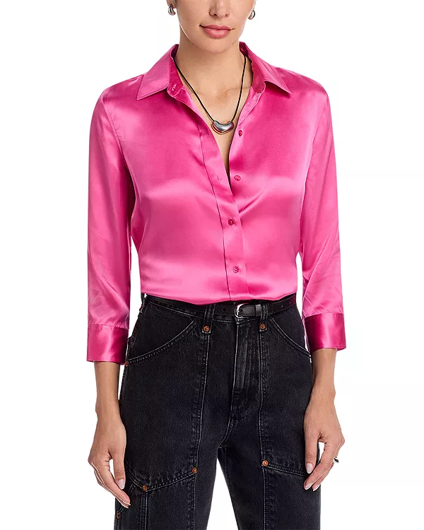Блузка из шелкового шармеза Dani L'Agence, розовый
Блузка из шелкового шармеза Dani L'Agence, розовый