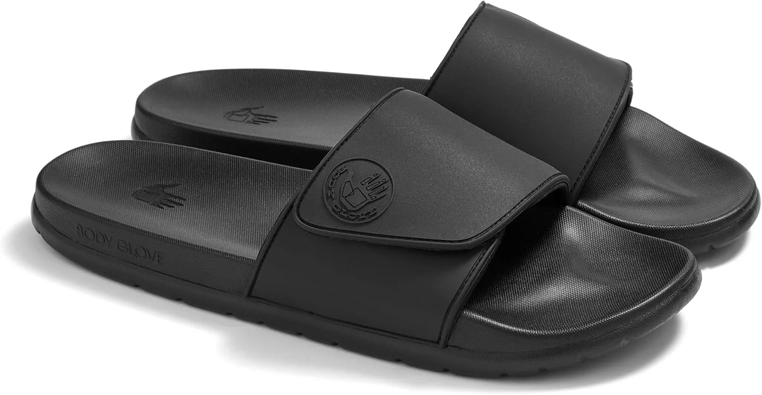 Мужские слайды Body Glove, сандалии-шлепанцы с амортизирующей стелькой и регулируемым мягким ремешком, черный
Мужские слайды Body Glove, сандалии-шлепанцы с амортизирующей стелькой и регулируемым мягким ремешком, черный
