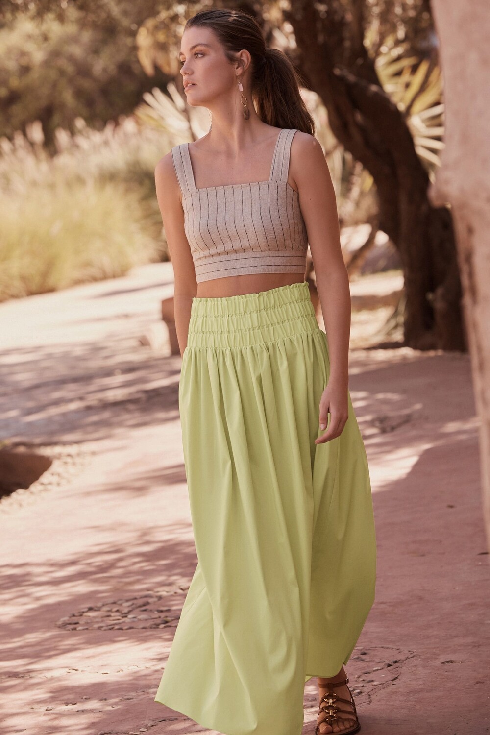 Юбка-миди с эластичной талией Next, желтый
Юбка-миди с эластичной талией Next, желтый