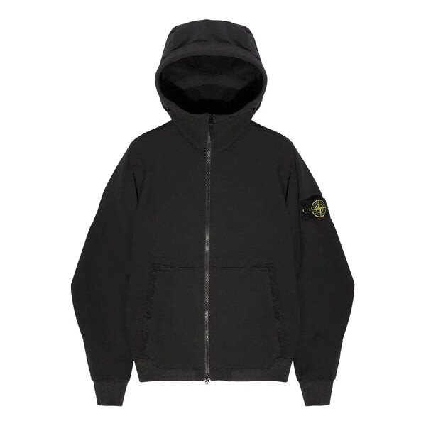 Куртка soft shell hooded jacket 'black' Stone Island, черный 
Куртка soft shell hooded jacket 'black' Stone Island, черный