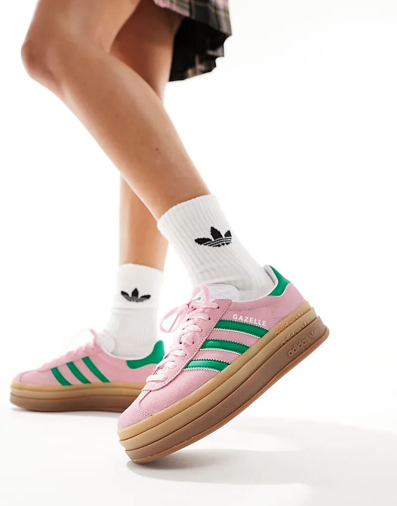 Кроссовки Gazelle Bold пастельно-розового и зеленого цвета adidas Originals
Кроссовки Gazelle Bold пастельно-розового и зеленого цвета adidas Originals