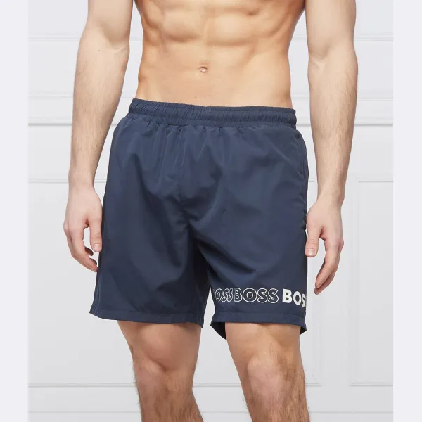 Шорты для плавания «дельфин» стандартного кроя Boss, синий
Шорты для плавания «дельфин» стандартного кроя Boss, синий