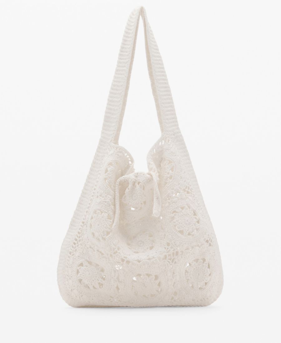 Женская вязаная крючком сумка-шоппер MANGO, White
Женская вязаная крючком сумка-шоппер MANGO, White