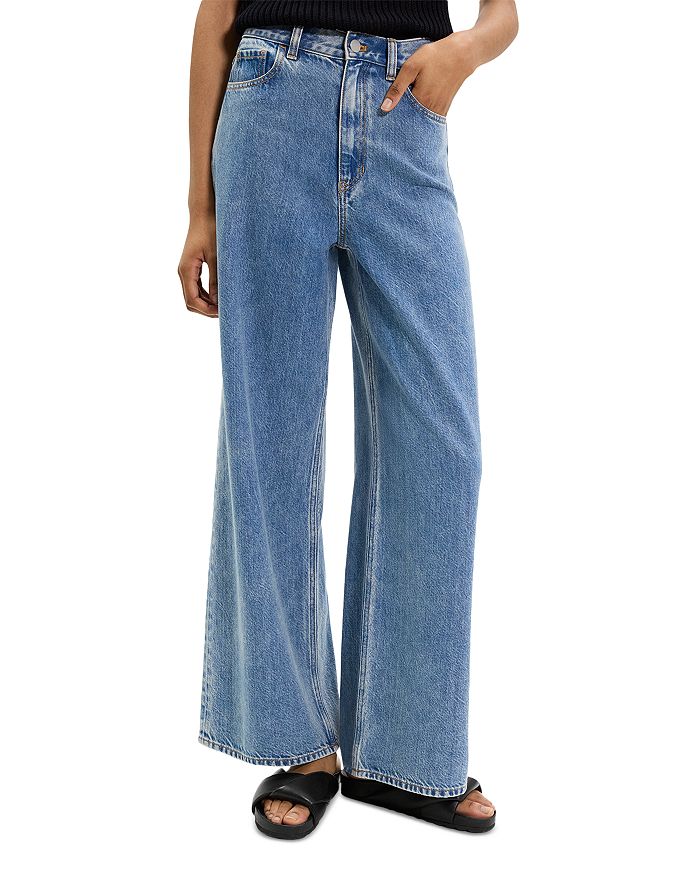 Джинсы с высокой талией и широкими штанинами Ice Blue из хлопкового материала Theory, синий
Джинсы с высокой талией и широкими штанинами Ice Blue из хлопкового материала Theory, синий