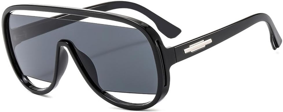 Модные большие мужские солнцезащитные очки с уникальной полой оправой, женские ретро-очки в стиле ретро, цельные, с градиентным зеркальным покрытием, защита от УФ-излучения UV400, без оправы TVTBBVV, Black
Модные большие мужские солнцезащитные очки с уникальной полой оправой, женские ретро-очки в стиле ретро, цельные, с градиентным зеркальным покрытием, защита от УФ-излучения UV400, без оправы TVTBBVV, Black