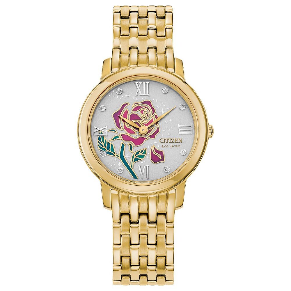 Женские золотые часы из нержавеющей стали Disney's Beauty & the Beast Belle от Citizen Eco-Drive, цвет Gold Tone
Женские золотые часы из нержавеющей стали Disney's Beauty & the Beast Belle от Citizen Eco-Drive, цвет Gold Tone