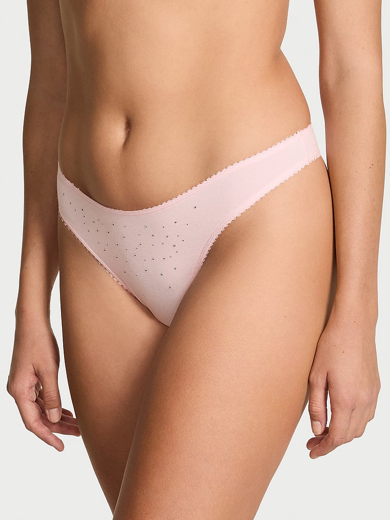 Трусики-Стринги с высоким вырезом из эластичного хлопка с блестками Victoria'S Secret, angel pink
Трусики-Стринги с высоким вырезом из эластичного хлопка с блестками Victoria'S Secret, angel pink
