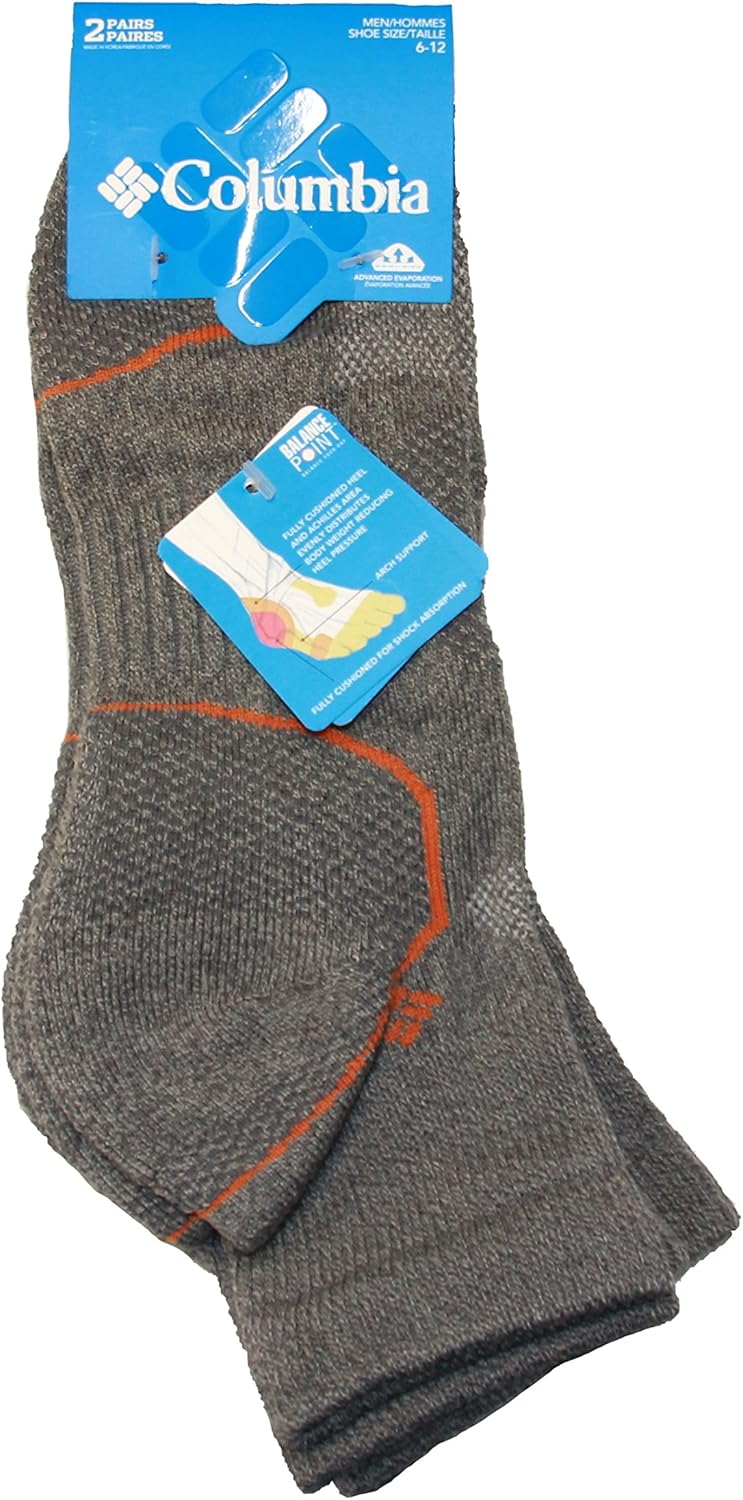 Columbia мужские носки Balance Point Walking Quarter, 2 пары, Charcoal
Columbia мужские носки Balance Point Walking Quarter, 2 пары, Charcoal