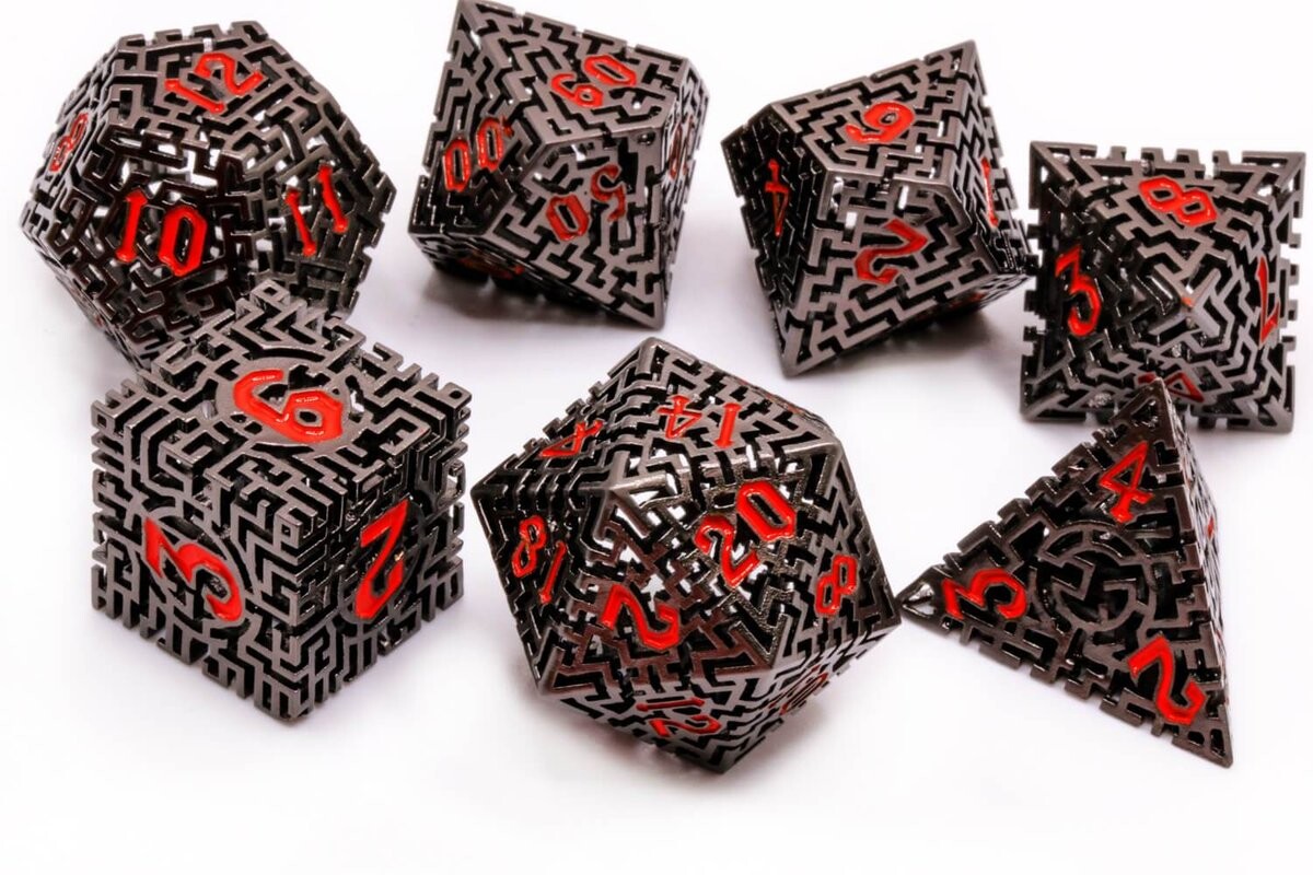 Набор кубиков для ролевой игры "Лабиринт смерти", 7 металлических кубиков, РГФК RGFK
Набор кубиков для ролевой игры "Лабиринт смерти", 7 металлических кубиков, РГФК RGFK