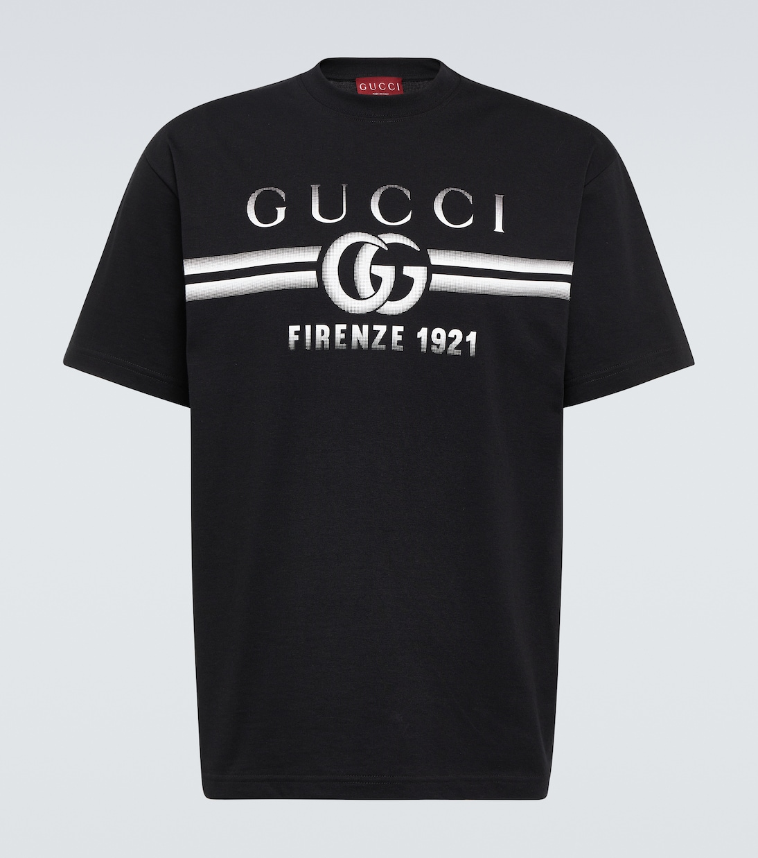 Футболка из хлопкового джерси с логотипом Gucci, Black/White
Футболка из хлопкового джерси с логотипом Gucci, Black/White