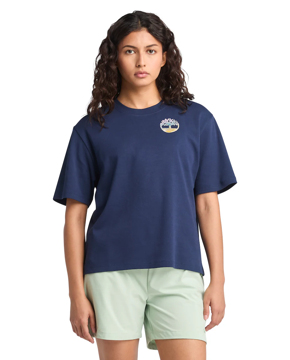 Женская футболка с коротким рукавом и принтом спереди и сзади TimberFRESH Timberland, темно-синий
Женская футболка с коротким рукавом и принтом спереди и сзади TimberFRESH Timberland, темно-синий