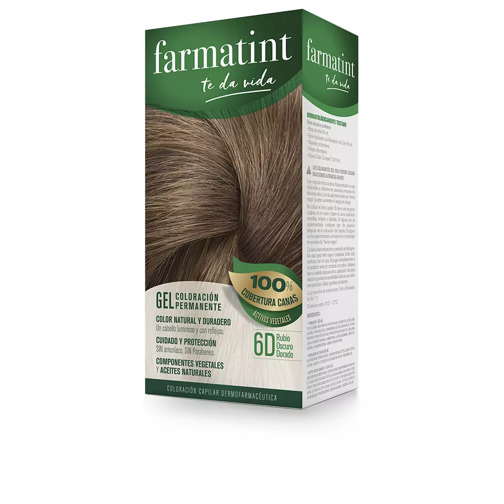 Краска для волос Farmatint gel coloración permanente Farmatint, цвет 6d-rubio oscuro dorado, 5 шт.
Краска для волос Farmatint gel coloración permanente Farmatint, цвет 6d-rubio oscuro dorado, 5 шт.