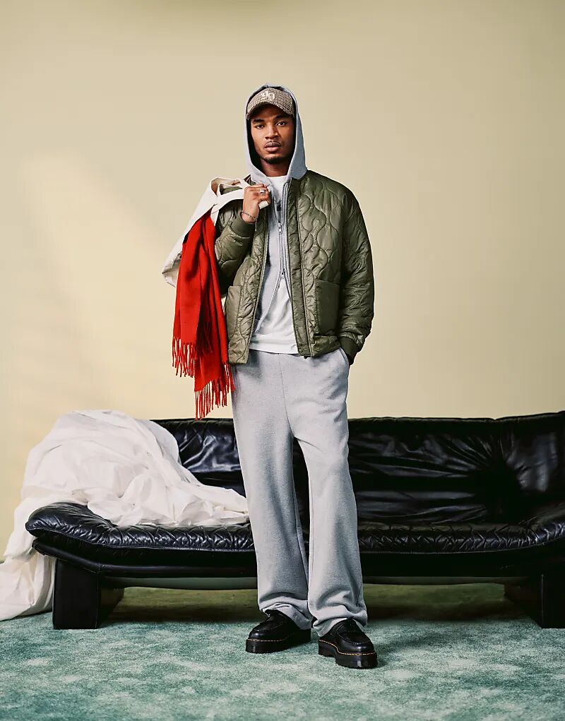 Премиальные плотные широкие джоггеры плотностью 400 г/м² серого меланжевого цвета ASOS DESIGN
Премиальные плотные широкие джоггеры плотностью 400 г/м² серого меланжевого цвета ASOS DESIGN