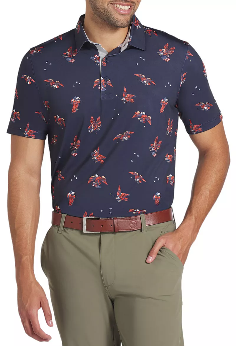 Мужская футболка-поло для гольфа PUMA Volition Flying Eagles, цвет Deep Navy
Мужская футболка-поло для гольфа PUMA Volition Flying Eagles, цвет Deep Navy