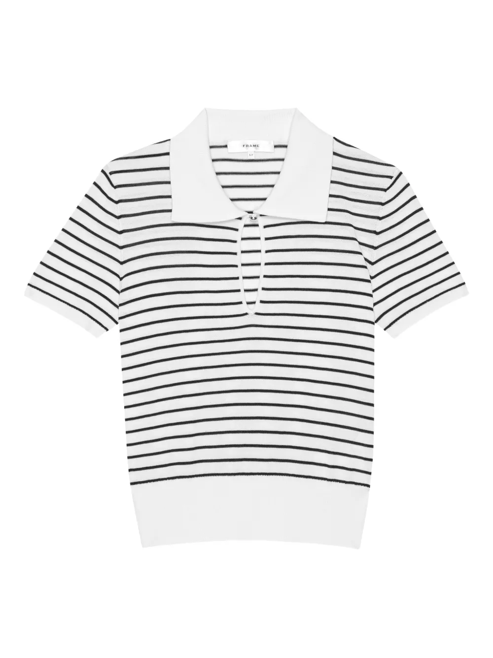 Полосатый топ-поло с вырезом-замочной скважиной FRAME, нейтральный
Полосатый топ-поло с вырезом-замочной скважиной FRAME, нейтральный