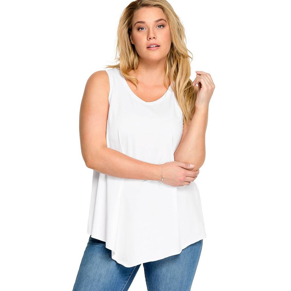 Женская майка Ellos больших размеров с V-образным вырезом и заостренной передней частью, белый
Женская майка Ellos больших размеров с V-образным вырезом и заостренной передней частью, белый