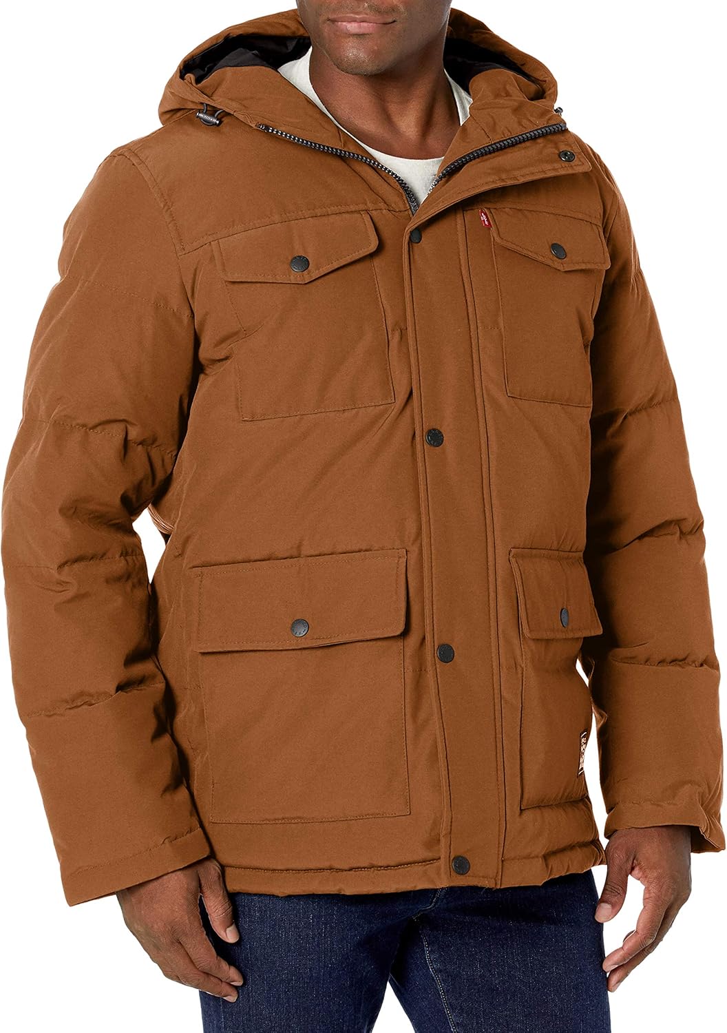 Стеганая парка Levi's для мужчин Arctic Cloth, Worker Brown
Стеганая парка Levi's для мужчин Arctic Cloth, Worker Brown