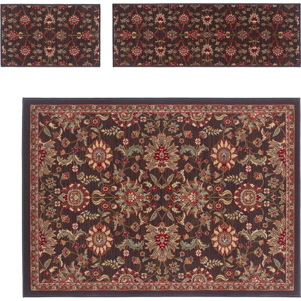 КХЛ Коврики 3 шт. Традиционный ковер с цветочным принтом Laguna KHL Rugs, цвет Charcoal
КХЛ Коврики 3 шт. Традиционный ковер с цветочным принтом Laguna KHL Rugs, цвет Charcoal