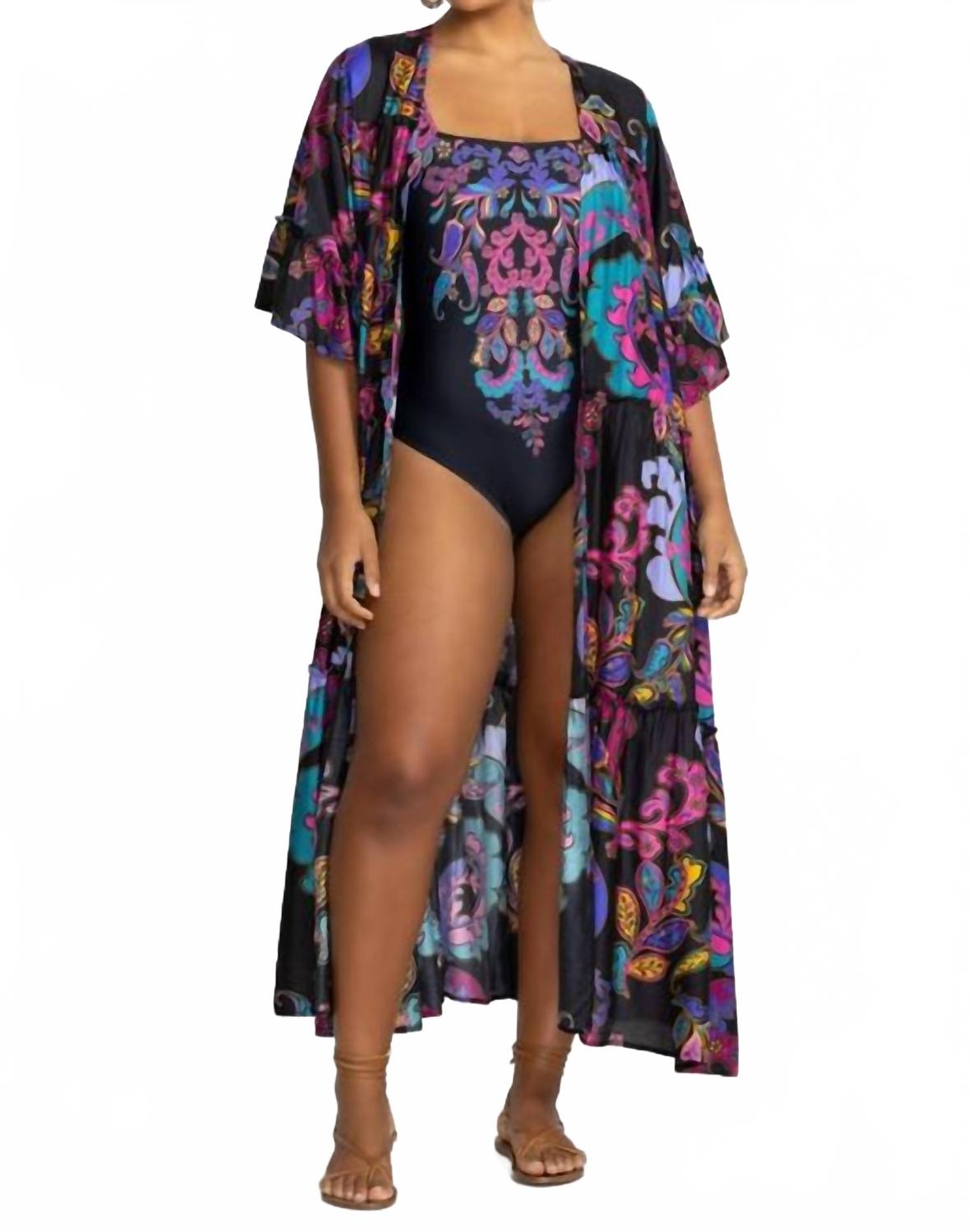 Женский многослойный кимоно Fatima Plus в цвете Fatima (черный) Johnny Was
Женский многослойный кимоно Fatima Plus в цвете Fatima (черный) Johnny Was